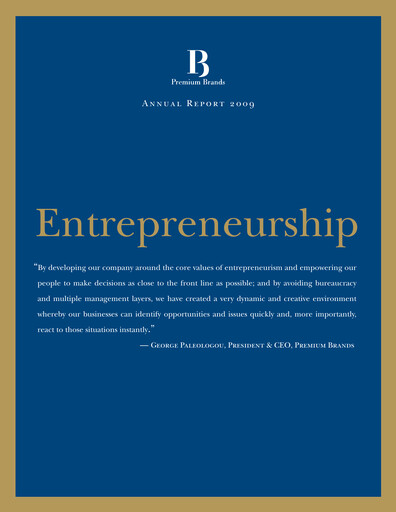 Miniature Premium Brands Rapport annuel 2009