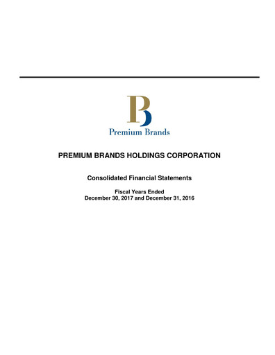 Thumbnail Premium Brands Financial Statement 2017