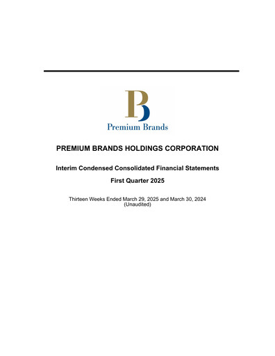 Miniature Premium Brands Rapport trimestriel 2025-q1