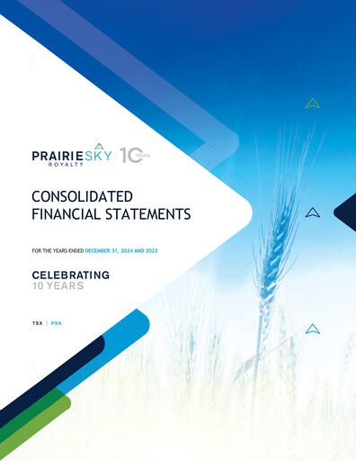 Vorschaubild PrairieSky Royalty
 Finanzmitteilung 2024