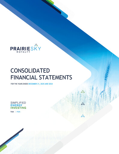 Thumbnail PrairieSky Royalty
 Financial Statement 2025