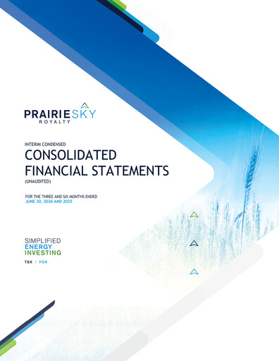 Thumbnail PrairieSky Royalty
 Quarterly Report 2026-q2