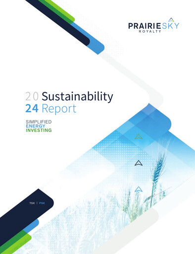 Miniature PrairieSky Royalty
 Rapport de durabilité 2024