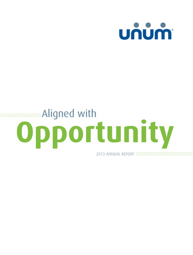 Miniature Unum Rapport annuel 2013