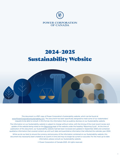 Thumbnail Power Corporation of Canada Sustainability Report 2024-2025