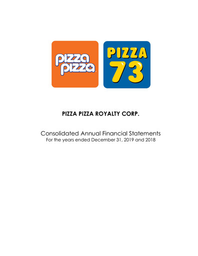 Thumbnail Pizza Pizza Financial Statement 2019