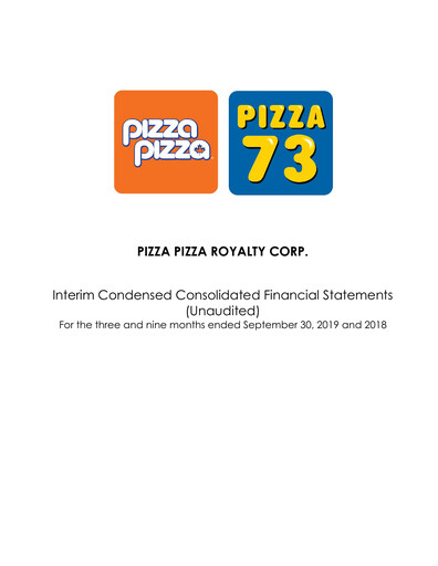 Thumbnail Pizza Pizza Quarterly Report 2019-q3