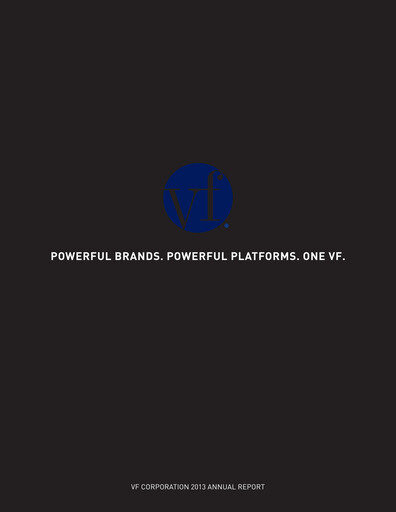 Thumbnail VF Corporation Annual Report 2013