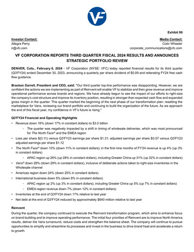 Thumbnail VF Corporation Quarterly Report 2024-q3