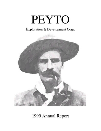 Thumbnail Peyto Exploration & Development Annual Report 1999