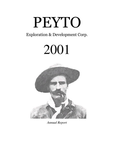 Thumbnail Peyto Exploration & Development Annual Report 2001