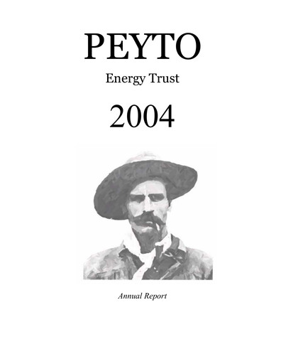Thumbnail Peyto Exploration & Development Annual Report 2004