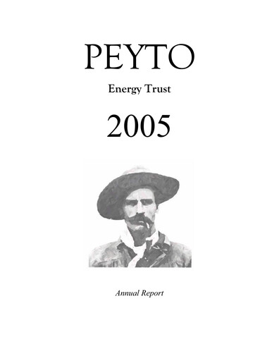 Thumbnail Peyto Exploration & Development Annual Report 2005