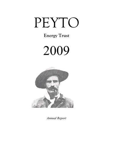 Thumbnail Peyto Exploration & Development Annual Report 2009
