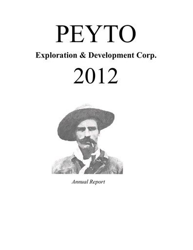 Thumbnail Peyto Exploration & Development Annual Report 2012