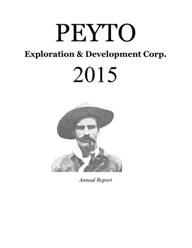 Thumbnail Peyto Exploration & Development Annual Report 2015
