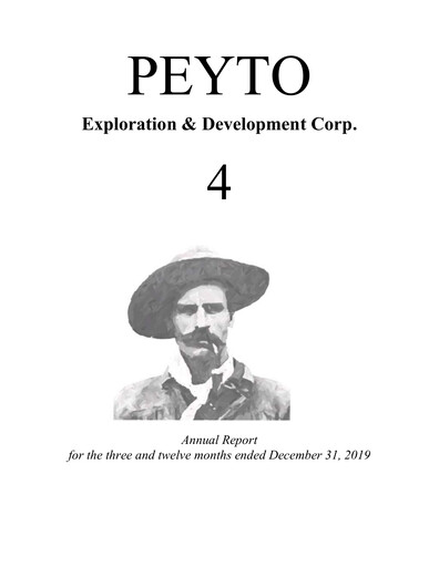 Thumbnail Peyto Exploration & Development Annual Report 2019