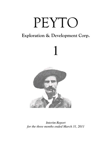 Thumbnail Peyto Exploration & Development Quarterly Report 2011-q1