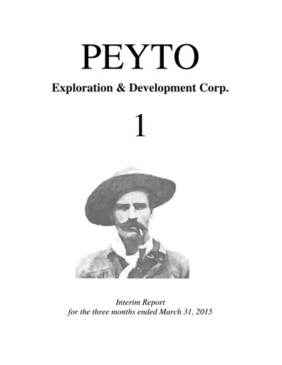 Thumbnail Peyto Exploration & Development Quarterly Report 2015-q1
