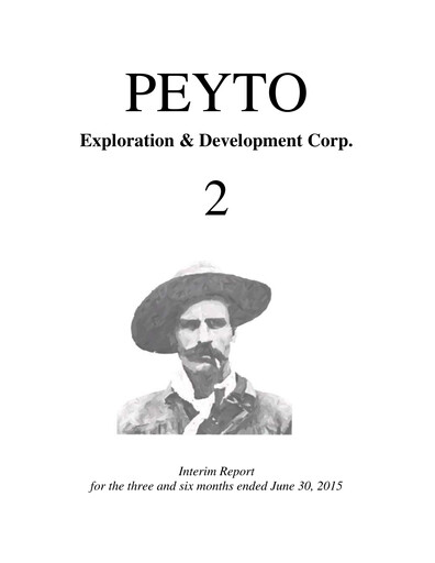 Thumbnail Peyto Exploration & Development Quarterly Report 2015-q2