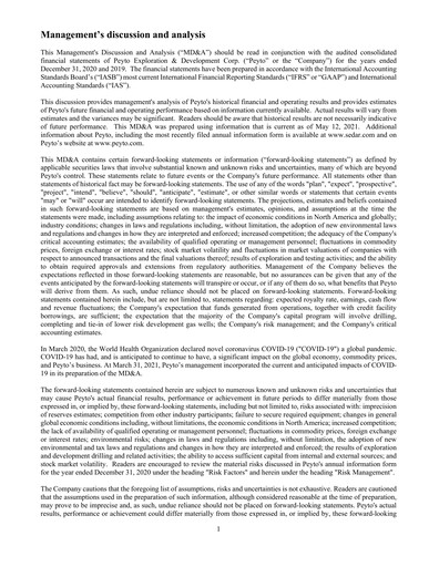 Thumbnail Peyto Exploration & Development Quarterly Report 2021-q1