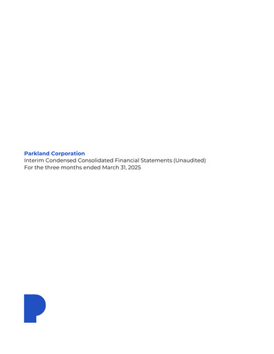 Thumbnail Parkland Corp Quarterly Report 2025-q1