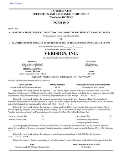 Vorschaubild VeriSign Quartalsbericht 2026-q2