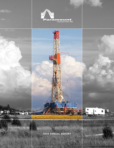 Thumbnail Paramount Resources Annual Report 2008