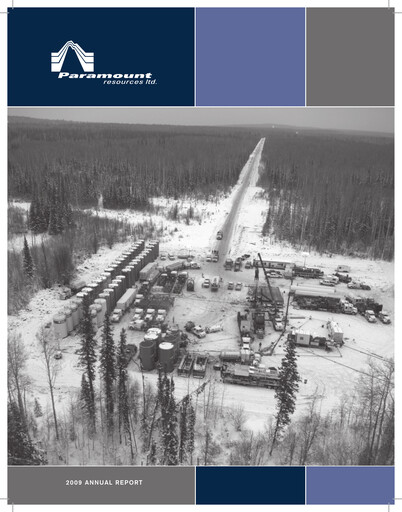 Thumbnail Paramount Resources Annual Report 2009