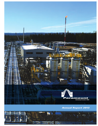 Thumbnail Paramount Resources Annual Report 2013