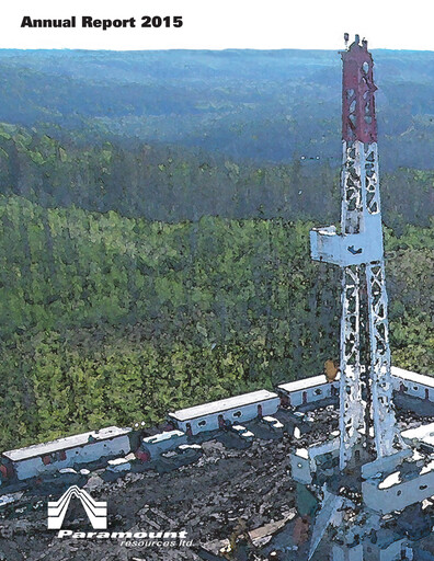 Thumbnail Paramount Resources Annual Report 2015