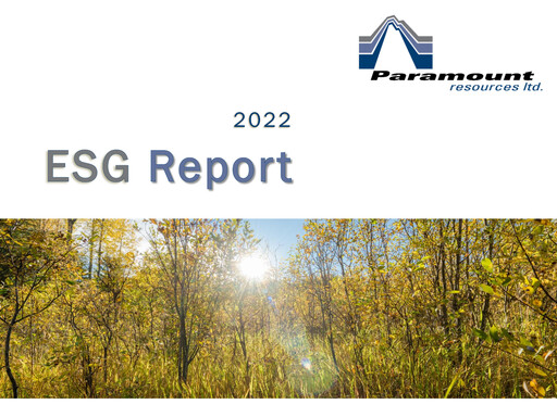 Thumbnail Paramount Resources ESG Report 2022