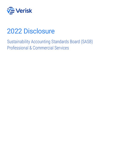 Thumbnail Verisk Analytics ESG Report 2022