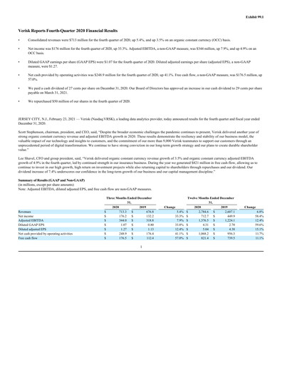Thumbnail Verisk Analytics Quarterly Report 2020-q4