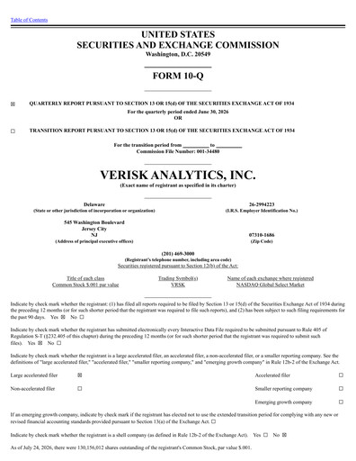 Thumbnail Verisk Analytics Quarterly Report 2026-q2