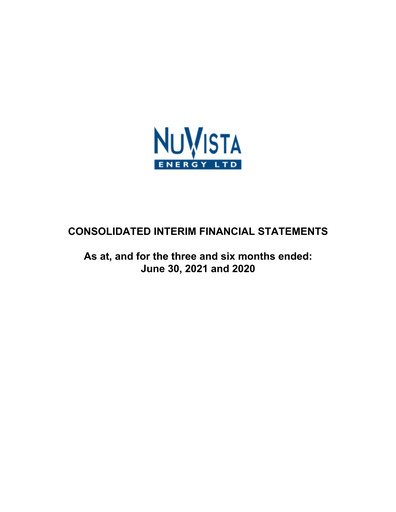 Thumbnail NuVista Energy Quarterly Report 2021-q2