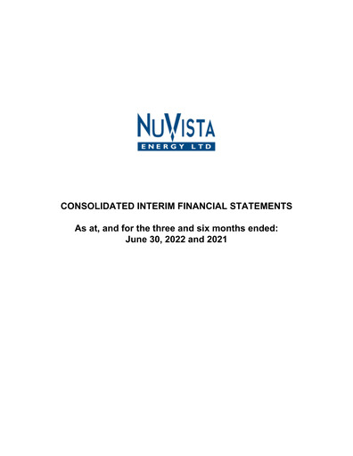 Thumbnail NuVista Energy Quarterly Report 2022-q2