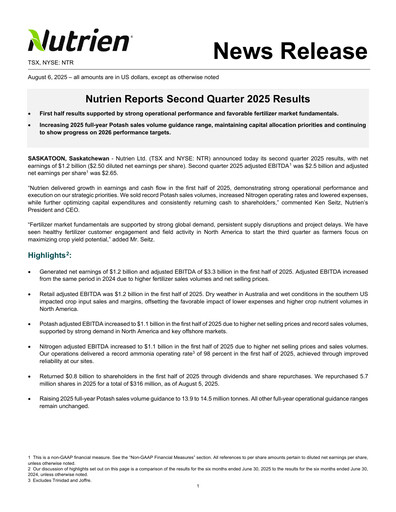 Thumbnail Nutrien Quarterly Report 2025-q2