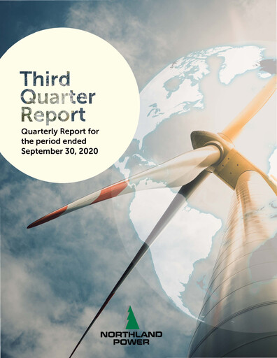 Miniature Northland Power
 Rapport trimestriel 2020-q3