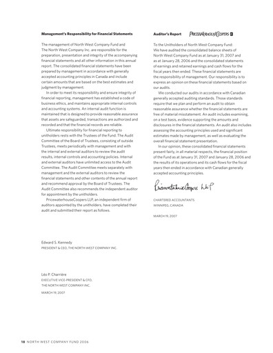 Miniature The North West Company Rapport annuel 2006