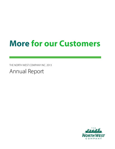 Thumbnail The North West Company Annual Report 2013