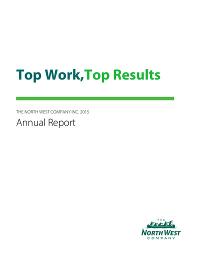 Thumbnail The North West Company Annual Report 2015