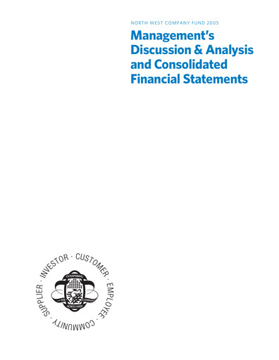 Thumbnail The North West Company Financial Statement 2005