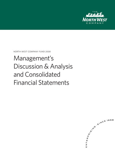 Thumbnail The North West Company Financial Statement 2008