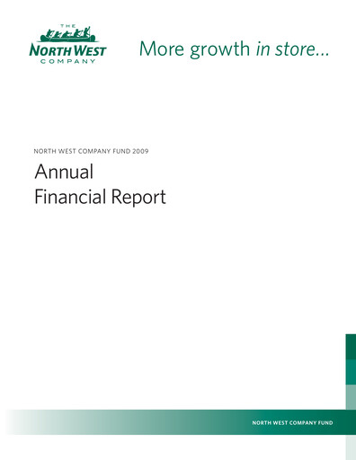 Thumbnail The North West Company Financial Statement 2009