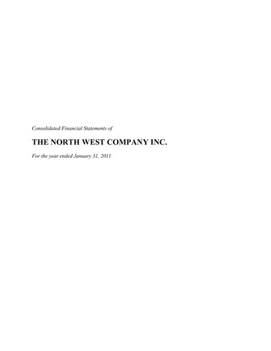 Thumbnail The North West Company Financial Statement fy2011