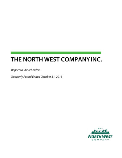 Thumbnail The North West Company Quarterly Report 2013-q3