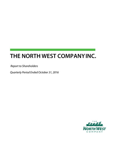 Thumbnail The North West Company Quarterly Report 2016-q3