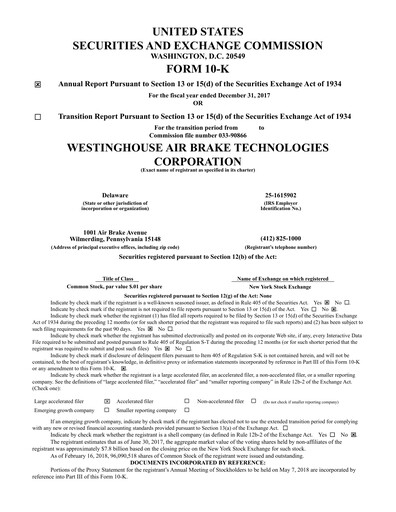 Thumbnail Wabtec Annual Report 2017