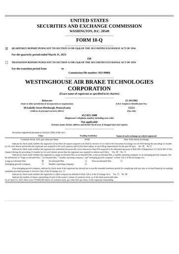 Thumbnail Wabtec Quarterly Report 2023-q1